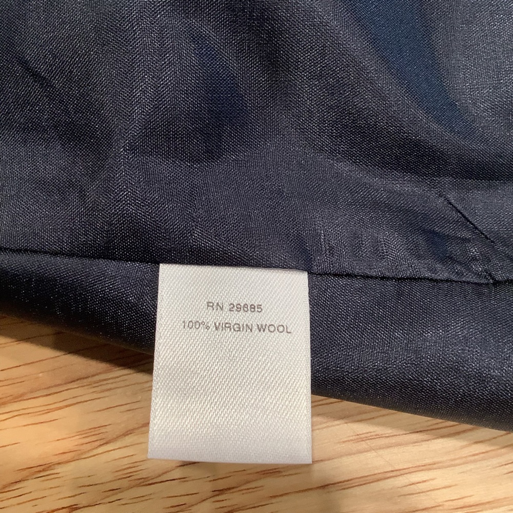 Vintage 90s PENDLETON 100% Virgin Wool Navy Blue Pencil Skirt Size 12 Petite - Picture 8 of 10